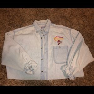 Vintage Iowa State denim top!!